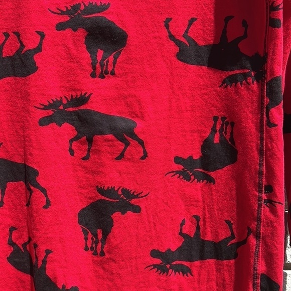 Little Blue House (Hatley) Moose on Red Nightdress Sz S - Picture 5 of 10